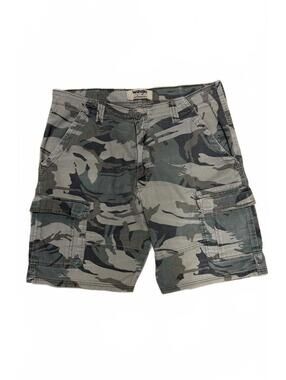 Wrangler Authentics Camo Cargo Shorts Green Camouflage Stretch Utility Pockets